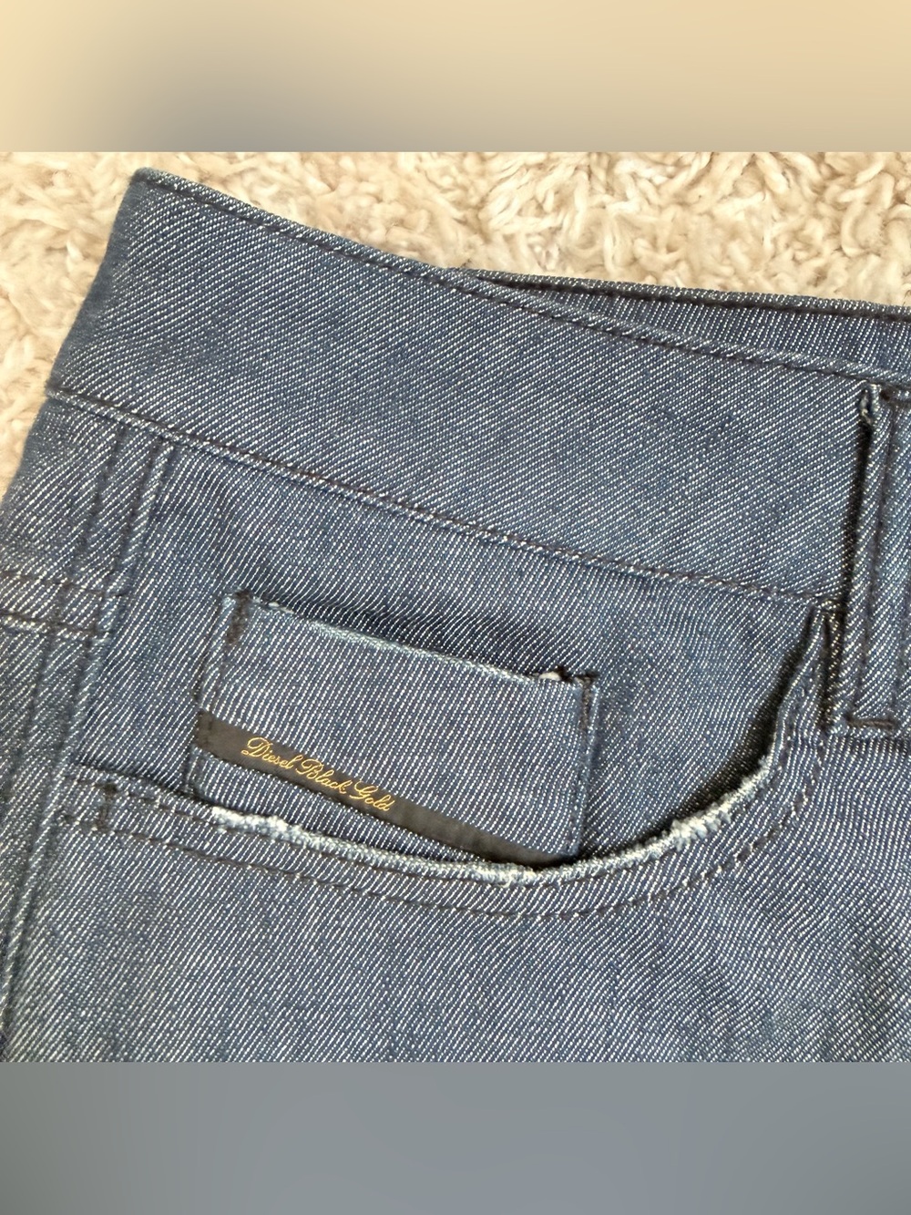NWOT Black Gold Label Diesel Shorts wt Pocket Lace Trim Sz 28